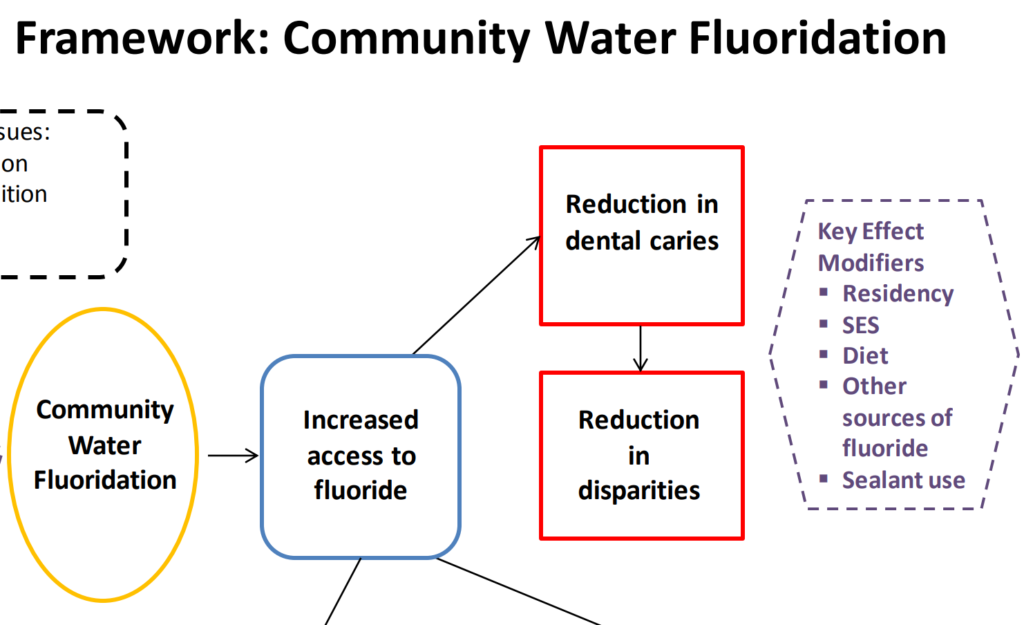 Flow chart on CPSTF's fluoride and dental caries analytic framework