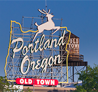 White Stag sign in Portland Oregon on Burnside Boulevard