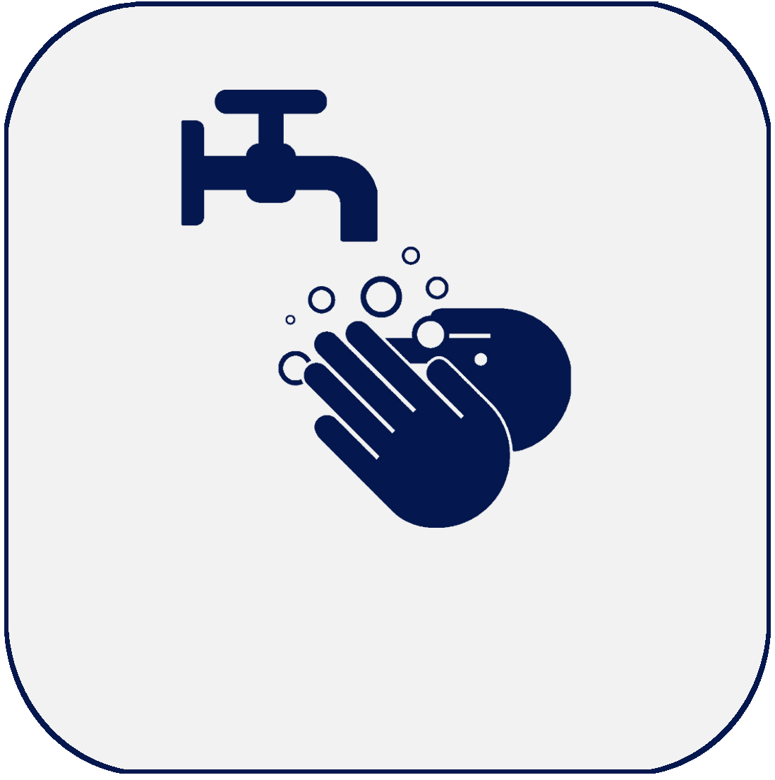 Handwashing icon for public health achievement Control of Infectious Diseases